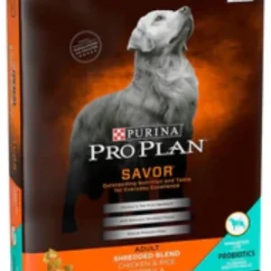 Purina Pro Plan Savor Adult Shredded Blend Chicken & Rice Formula Dry Dog Food