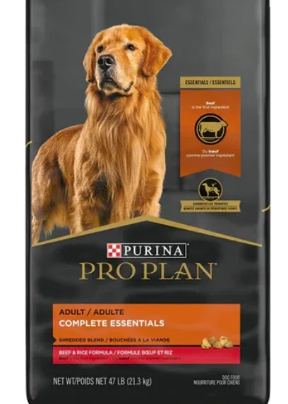 Purina Pro Plan With Probiotics High Protein Shredded Blend Beef & Rice 47lbs