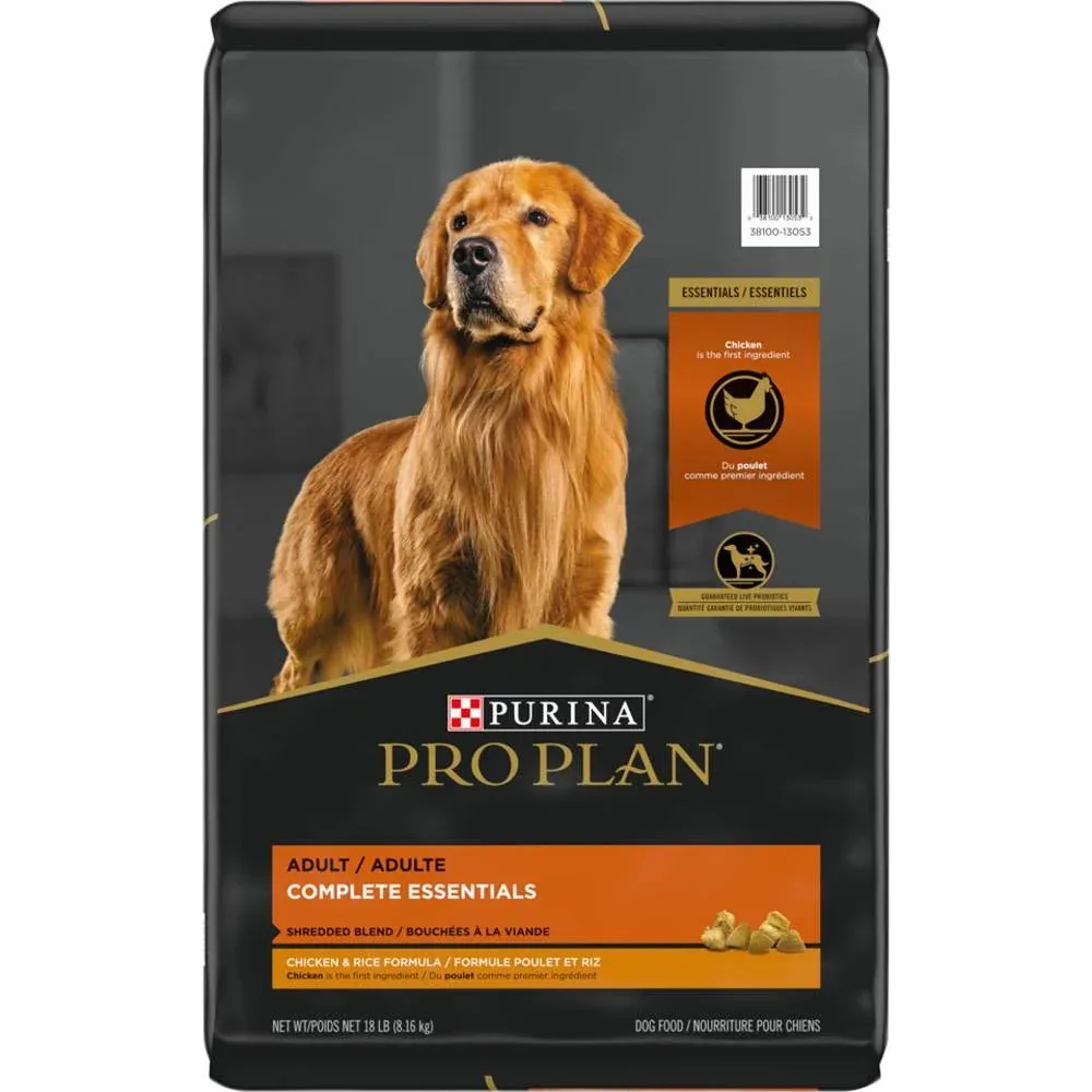 Purina Proplan Pro Plan Adult Essentials Shredded Blend Chicken and Rice Formula 15lb