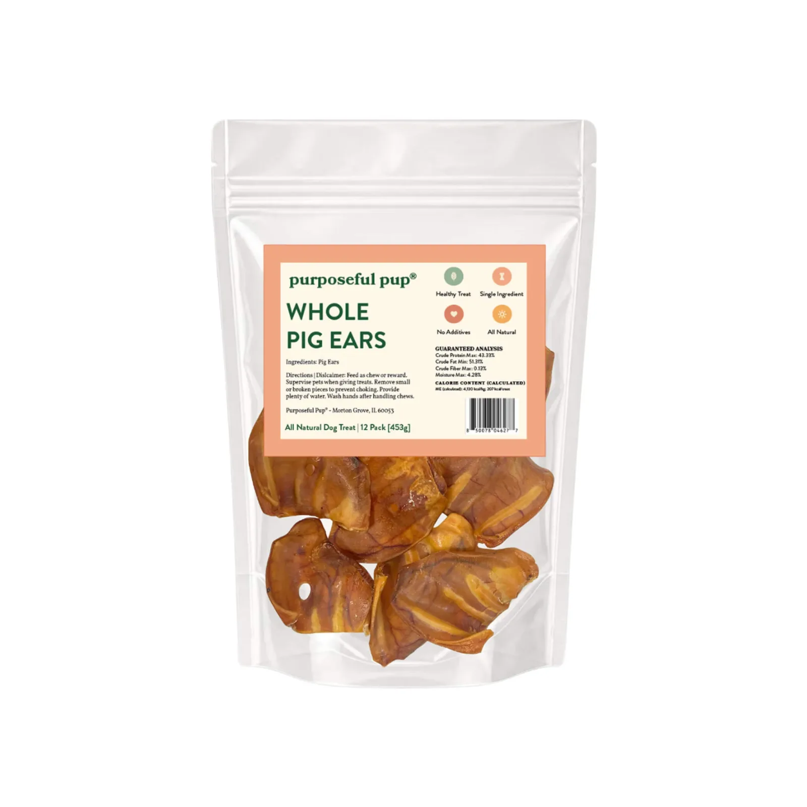 Purposeful Pup Whole Pig Ears Dog Chews