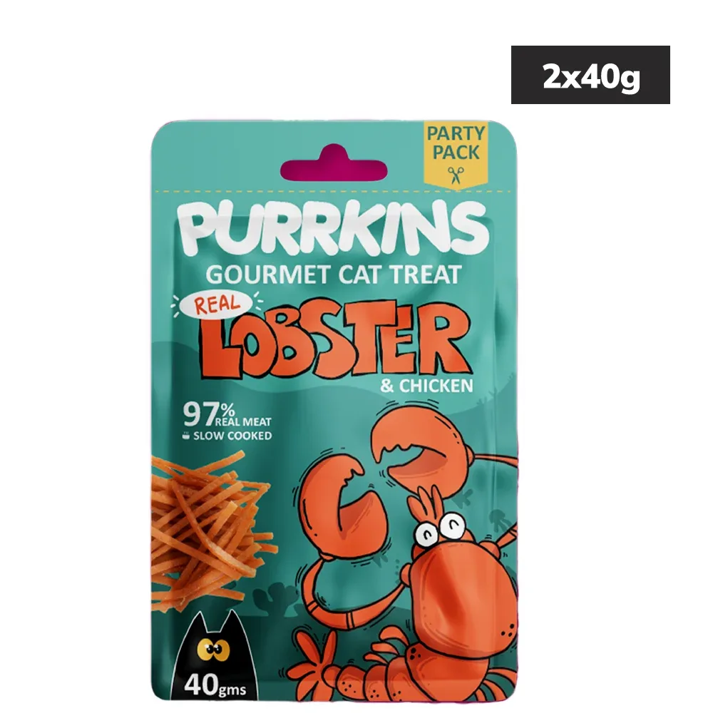 Purrkins Lobster & Chicken Soft Jerky Cat Treats - Image 2