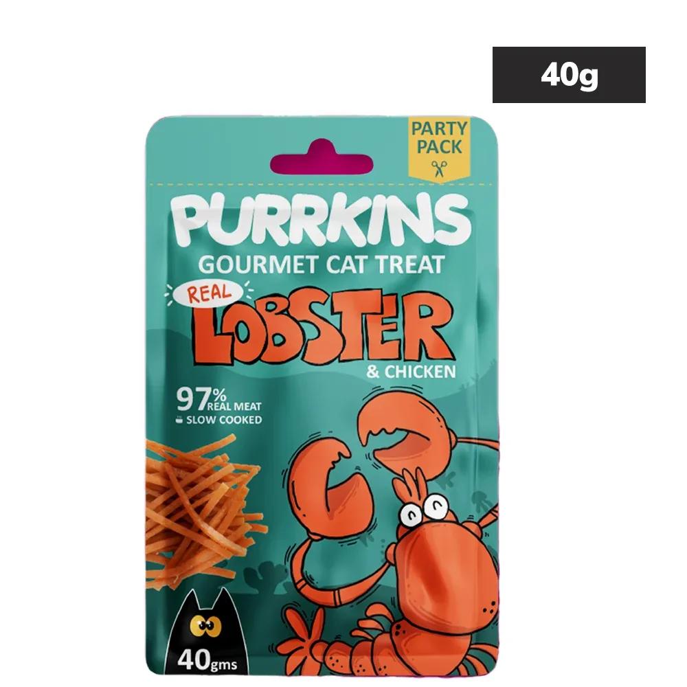 Purrkins Scallop & Chicken and Lobster & Chicken Soft Jerky Combo Cat Treats - Image 2