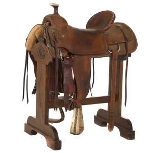 R Bar B Used 17in Full Border Stamp Team Roper