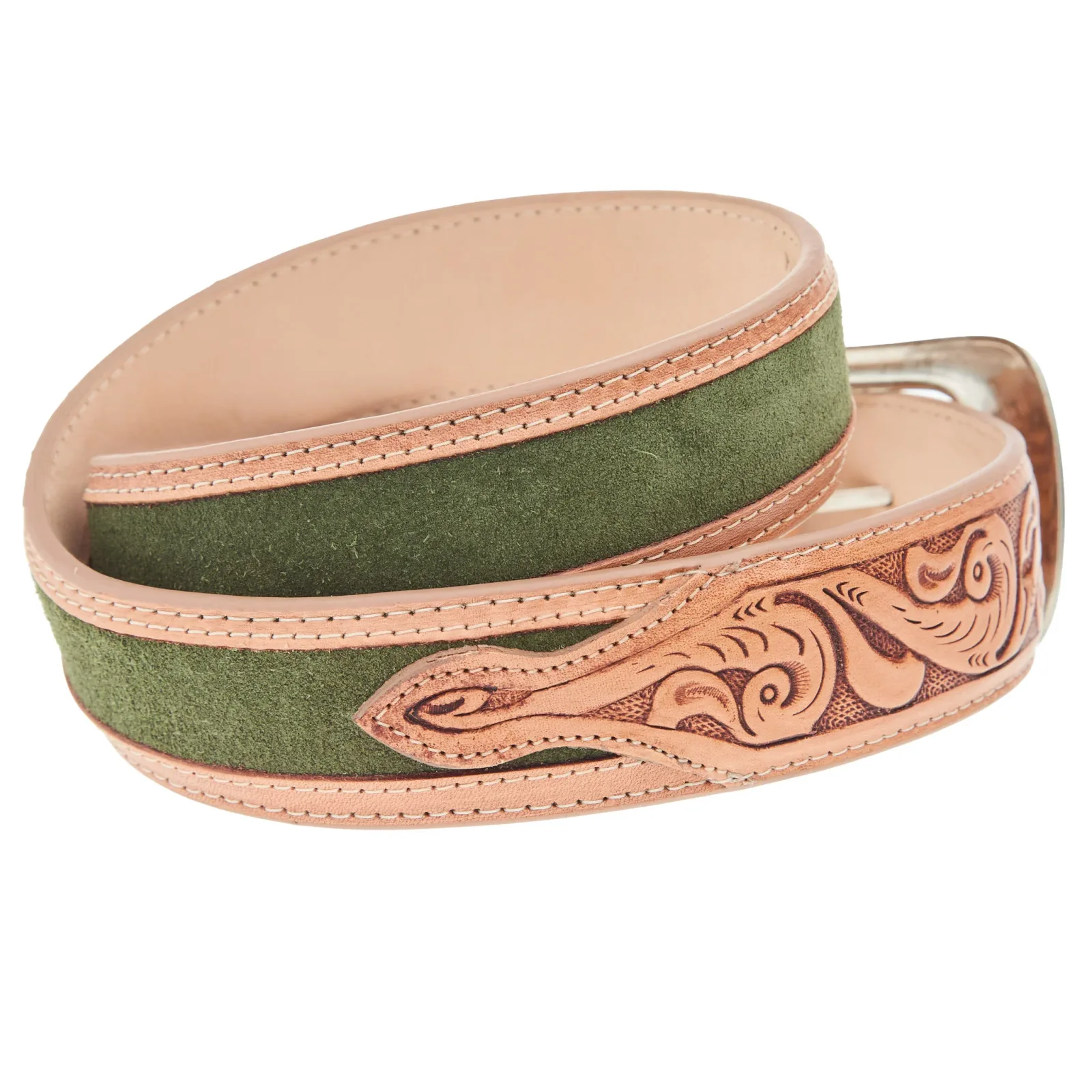 R Watson Boots R. Olive Roughout Belt - Image 2