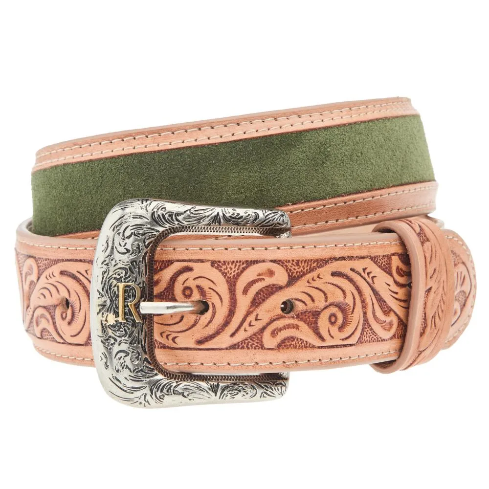 R Watson Boots R. Olive Roughout Belt