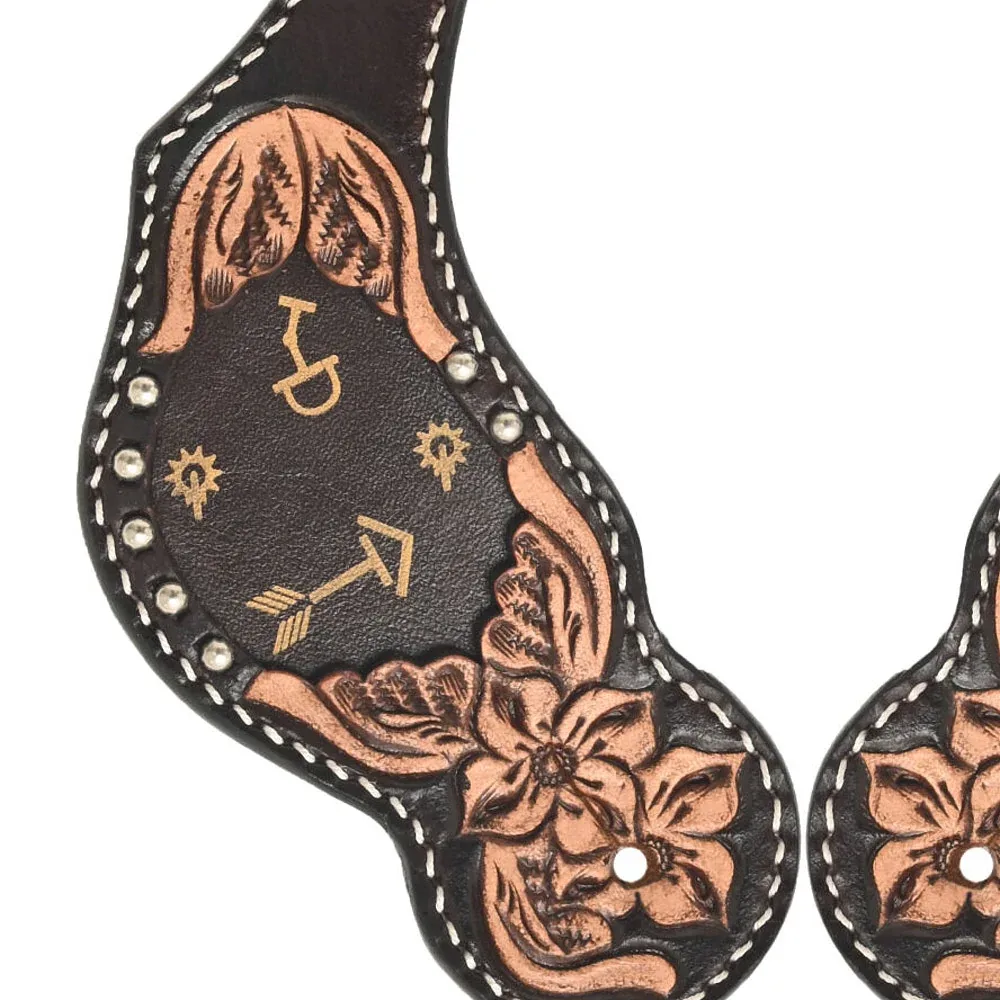 Rafter T Ranch Company Ladies Arrow Inlay Spur Straps - Image 2