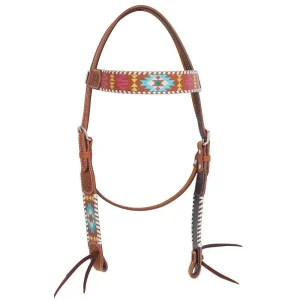 Rafter T Ranch Company Painted Aztec Browband Headstall