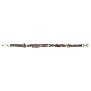 Rafter T Ranch Company Turquoise Stone Basket Stamp Wither Strap