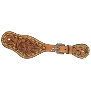 Rafter T Ranch Company Youth Floral Spur Strap with Buckstitching