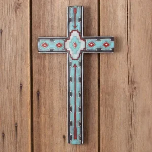 Rainbow Trading Turquoise Wall Cross