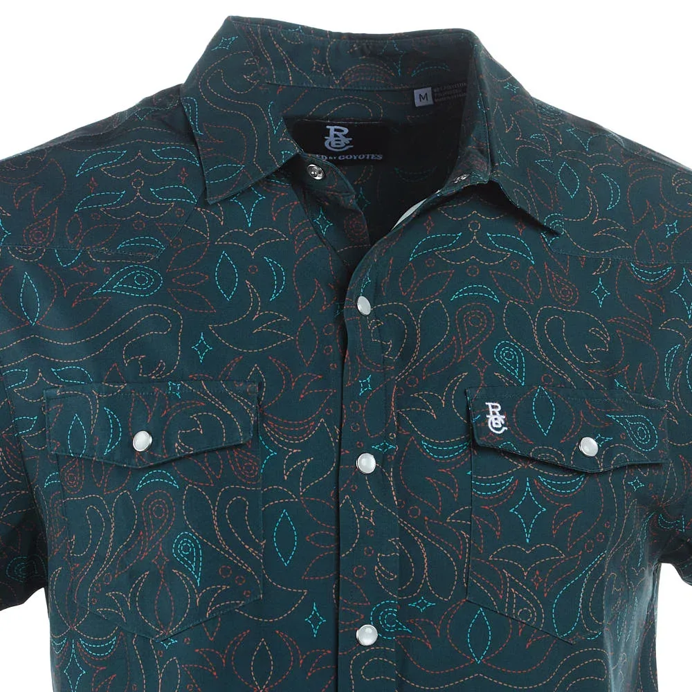 Raised by Coyotes Cowboy Threads Snap Shirt - Image 2