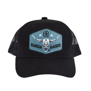 Ranch Raised Boy's Black Cap