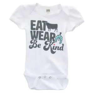 Ranch Raised Girls Be Kind White Onesie