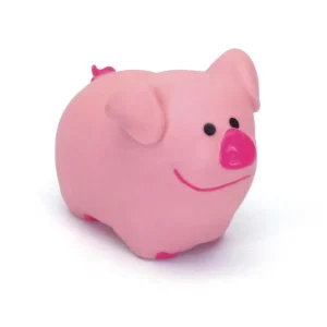 Rascals Latex Pig Dog Toy, Pink, 2.75 in