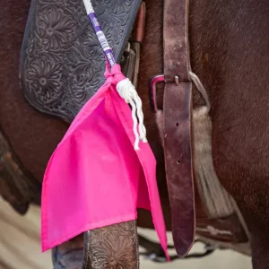 Rattler Neon Pink Breakaway Flag with Tear Away Tag 4 Pack