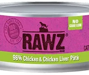 Rawz 96% Chicken & Liver Pate Canned Cat Food - 5.5 oz - Case of 24