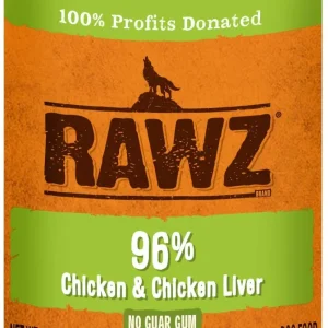 Rawz 96% Chicken & Liver Pate Canned Dog Food - 12.5 oz - Case of 12