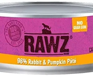 Rawz 96% Rabbit & Pumpkin Pate Canned Cat Food - 5.5 oz - Case of 24