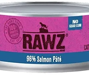 Rawz 96% Salmon Pate Canned Cat Food - 5.5 oz - Case of 24