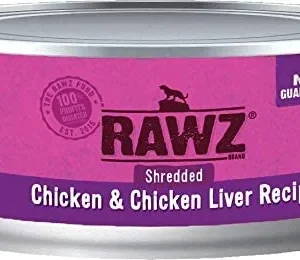 Rawz Shredded Chicken & Chicken Liver Canned Cat Food - 5.5 oz - Case of 24