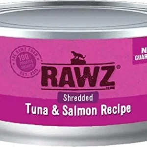 Rawz Shredded Tuna & Salmon Canned Cat Food - 5.5 oz - Case of 24