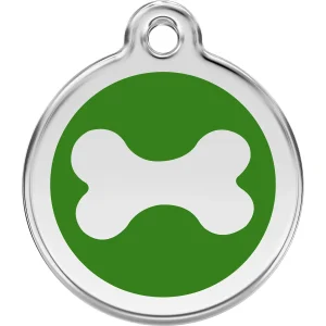 Red Dingo Bone Pet ID Dog Tags