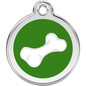 Red Dingo Diagonal Bone Pet ID Dog Tags