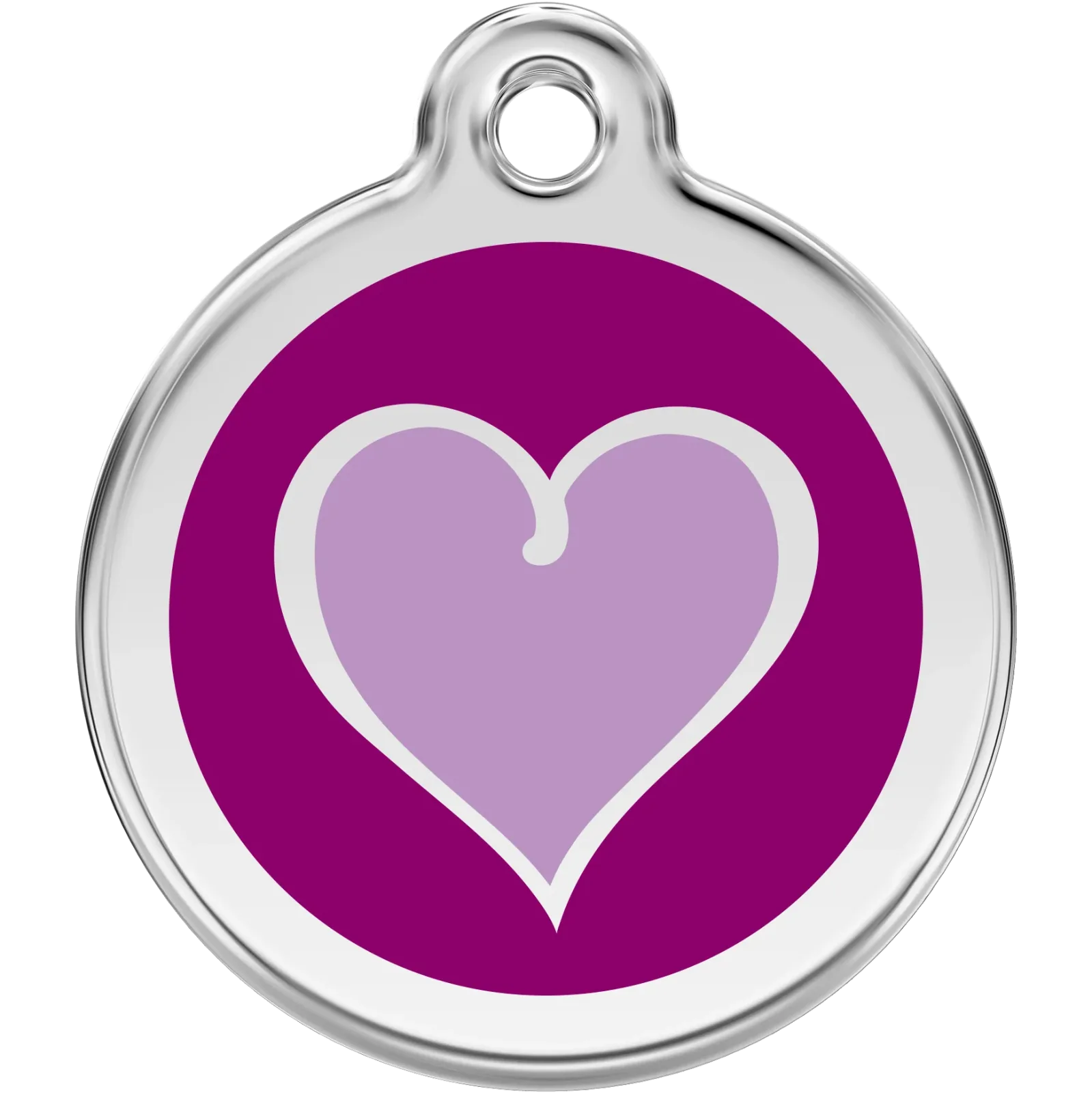 Red Dingo Purple Heart Pet ID Dog Tags