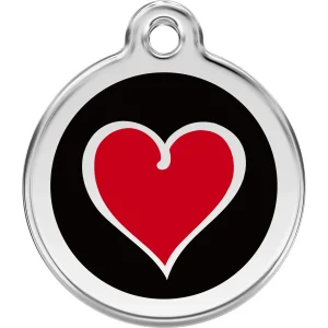 Red Dingo Red Heart Pet ID Dog Tags