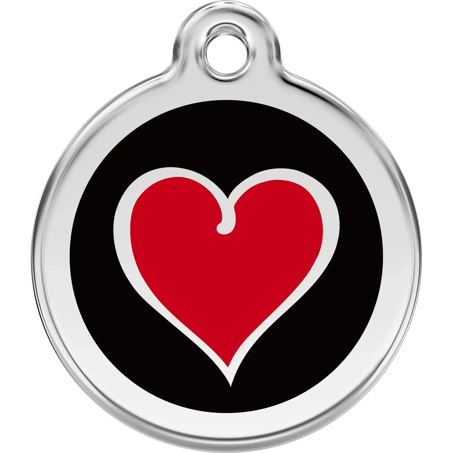 Red Dingo Red Heart Pet ID Dog Tags