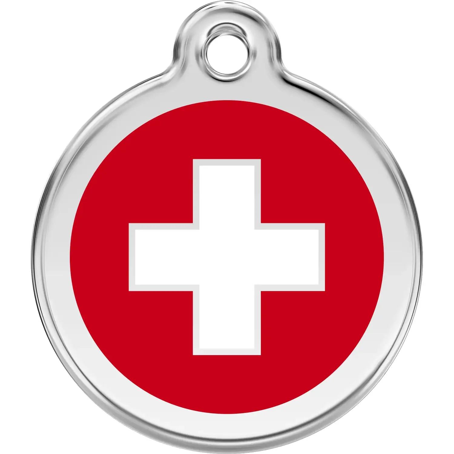 Red Dingo Swiss Cross Pet ID Dog Tags