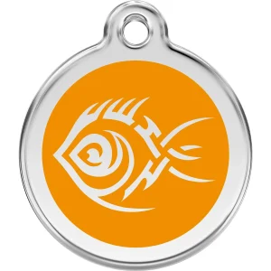 Red Dingo Tribal Fish Pet ID Dog Tags
