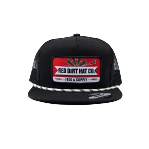 Red Dirt Hat Company Men's Feedin' Time Black Cap