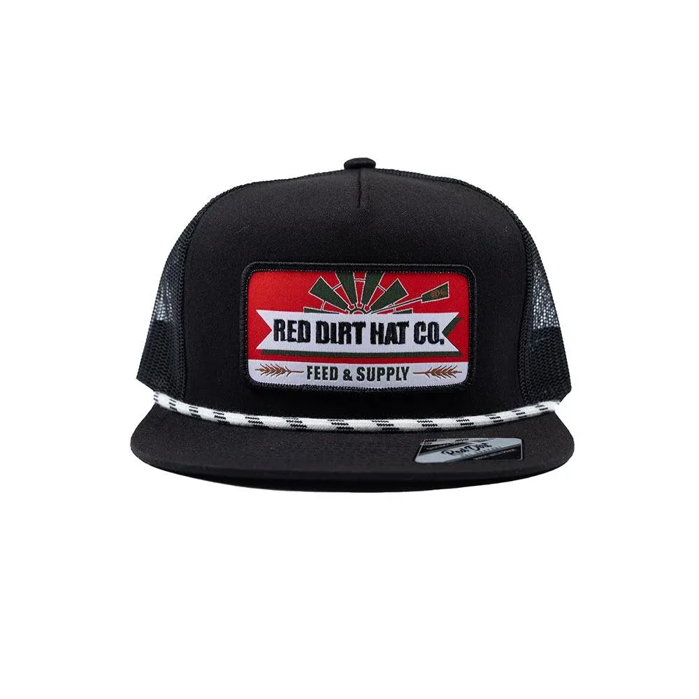 Red Dirt Hat Company Men's Feedin' Time Black Cap