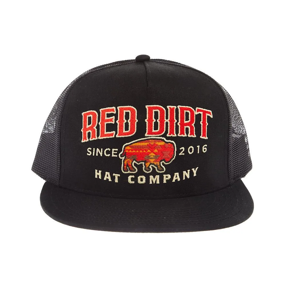 Red Dirt Hat Company Sunset Buffalo Black Cap
