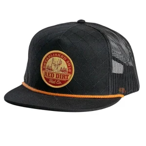 Red Dirt Hat Company The Rack Black with Orange Rope Cap
