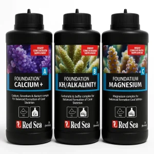 Red Sea Foundation A B C Combo (3x 500 ml) Alkalinity, Calcium Magnesium Liquid Bundle 13