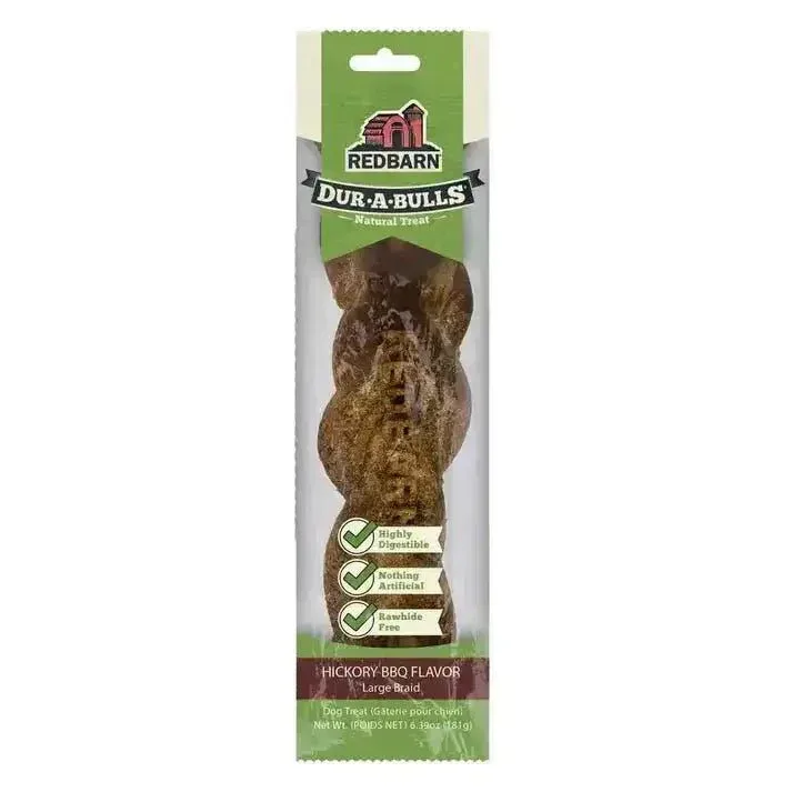Redbarn Pet Products Hickory BBQ Dur-A-Bulls Braid Healthy Dog Chew