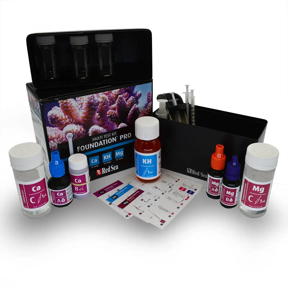 Reef Foundation Pro Multi Test Kit (Ca,Alk,Mg) Calcium, Magnesium & Alkalinity - Red Sea
