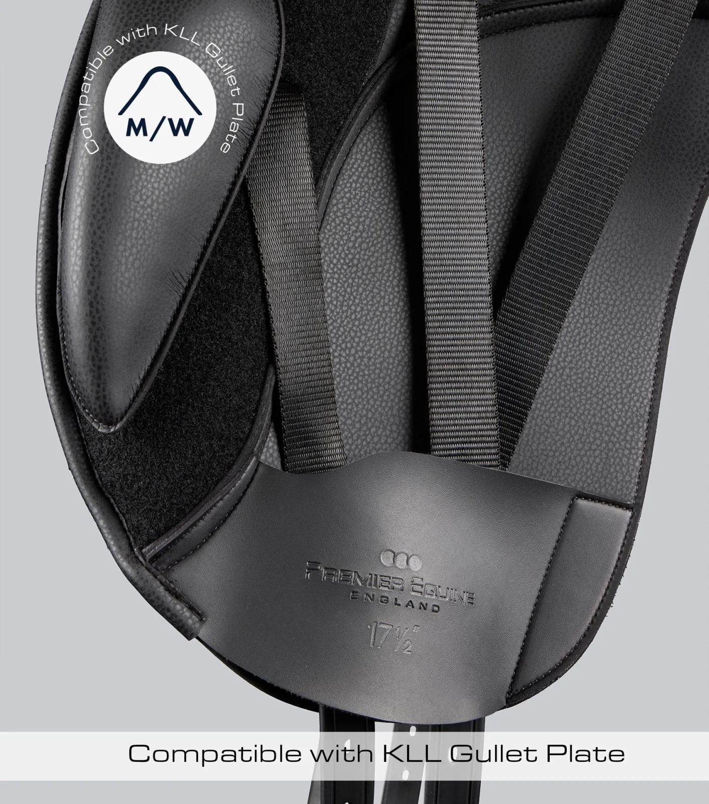 Reims Synthetic Dressage Saddle Black - Image 2
