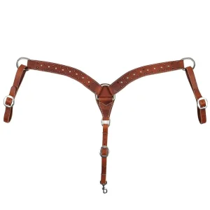 Reinsman Circle Y Rosewood/Spots 2in Breast Collar