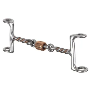 Reinsman Cristy Gag Sweet and Sour Twisted Wire with Roller Draw Gag Bit
