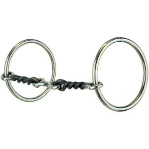 Reinsman Medium Ring Tiny Twisted, 1/8 Stainless Steel Snaffle Bit