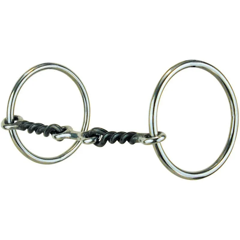 Reinsman Medium Ring Tiny Twisted, 1/8 Stainless Steel Snaffle Bit