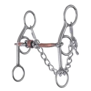 Reinsman Sarah Rose McDonald Wrapped Copper Dog Bone Gag Bit