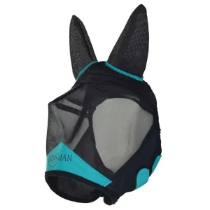 Reinsman Teal Fly Mask With Ears