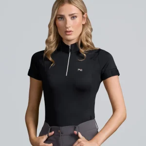 Remisa Ladies Technical Short Sleeve Riding Top Black