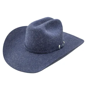 Resistol 6X Midnight Mix Blue 4 1/4in Brim Precreased Felt Hat