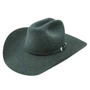 Resistol 6X Midnight Mix Hunter Green 4 1/4in Brim Precreased Felt Hat