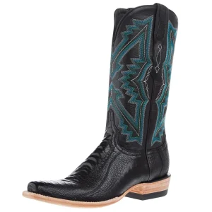 Resistol Boots Men`s Black Ostrich Leg Vamp 13In Black Top